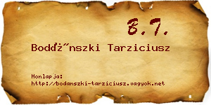 Bodánszki Tarziciusz névjegykártya